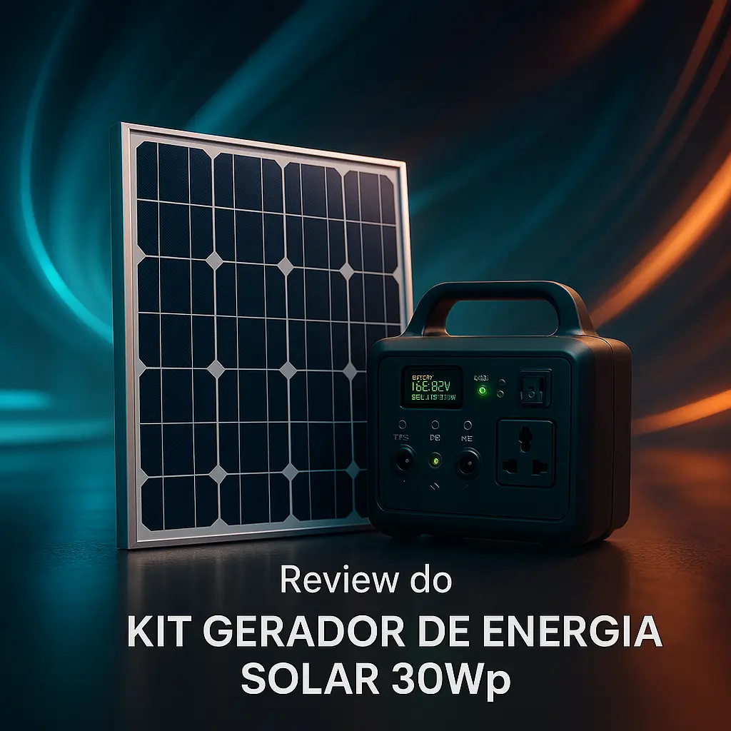 Kit Gerador de Energia Solar 30Wp - Gera até 97Wh/dia: Solução prática para energia em locais remotos