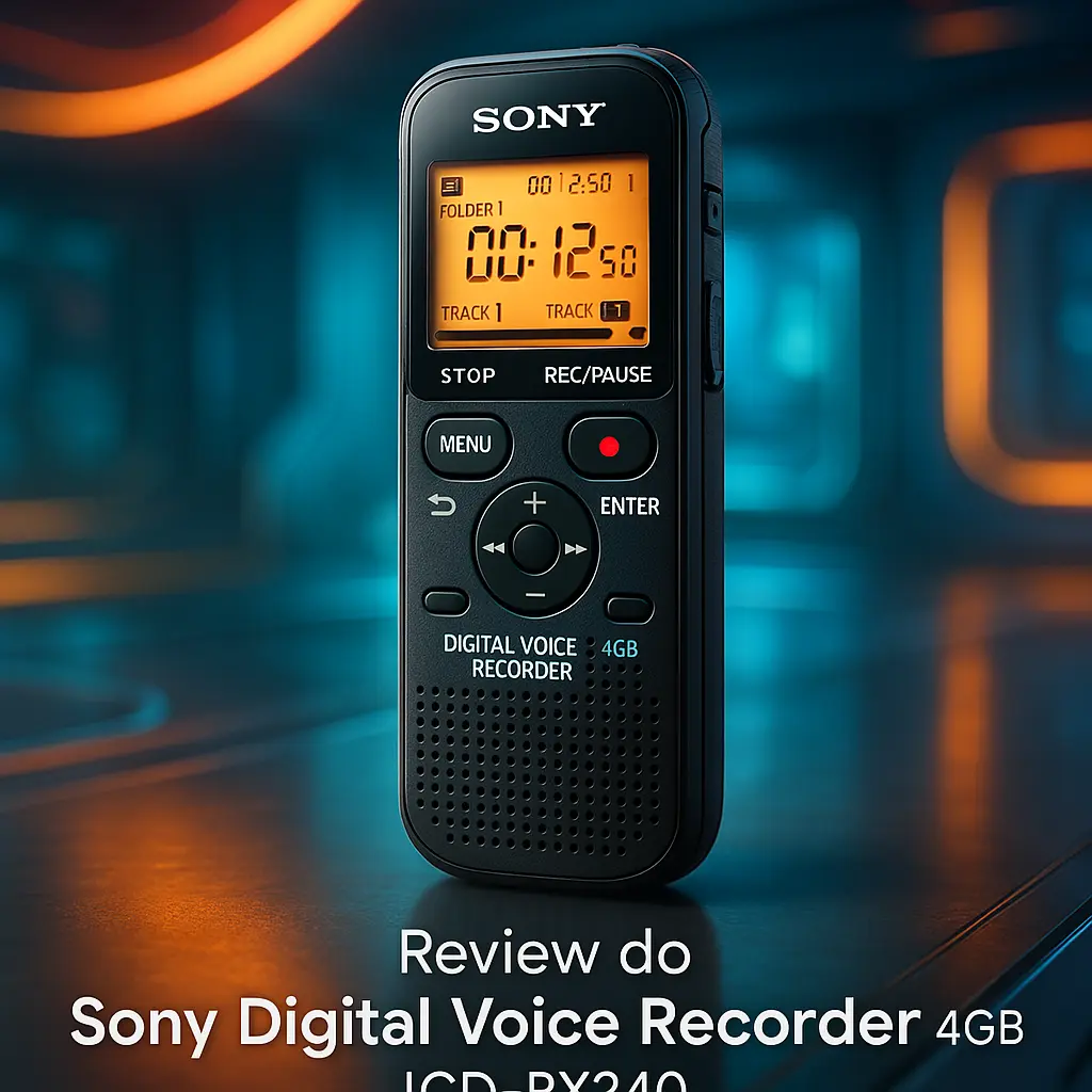 Gravador e Reprodutor de Voz Sony Digital Voice Recorder 4GB - ICD-PX240: A Solução Ideal para Suas Gravações