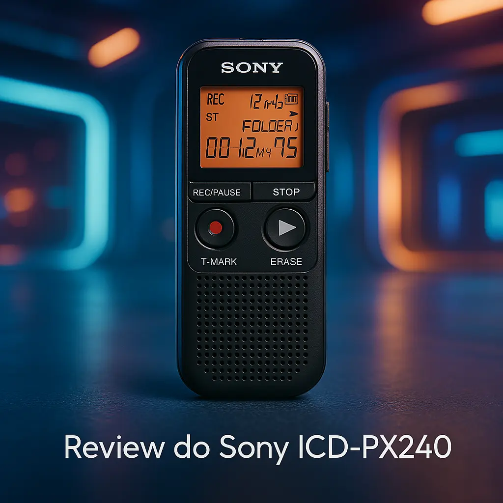Gravador Digital Mini Sony ICD-PX240 Black: Compacto e Poderoso