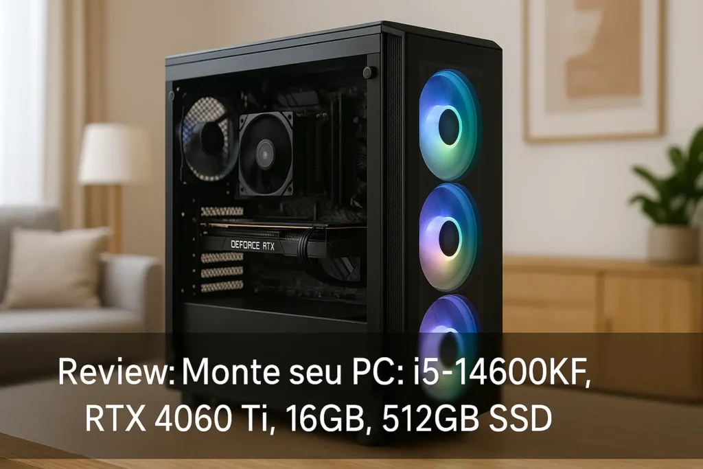 Monte seu PC: i5-14600KF, RTX 4060 Ti, 16GB, 512GB SSD