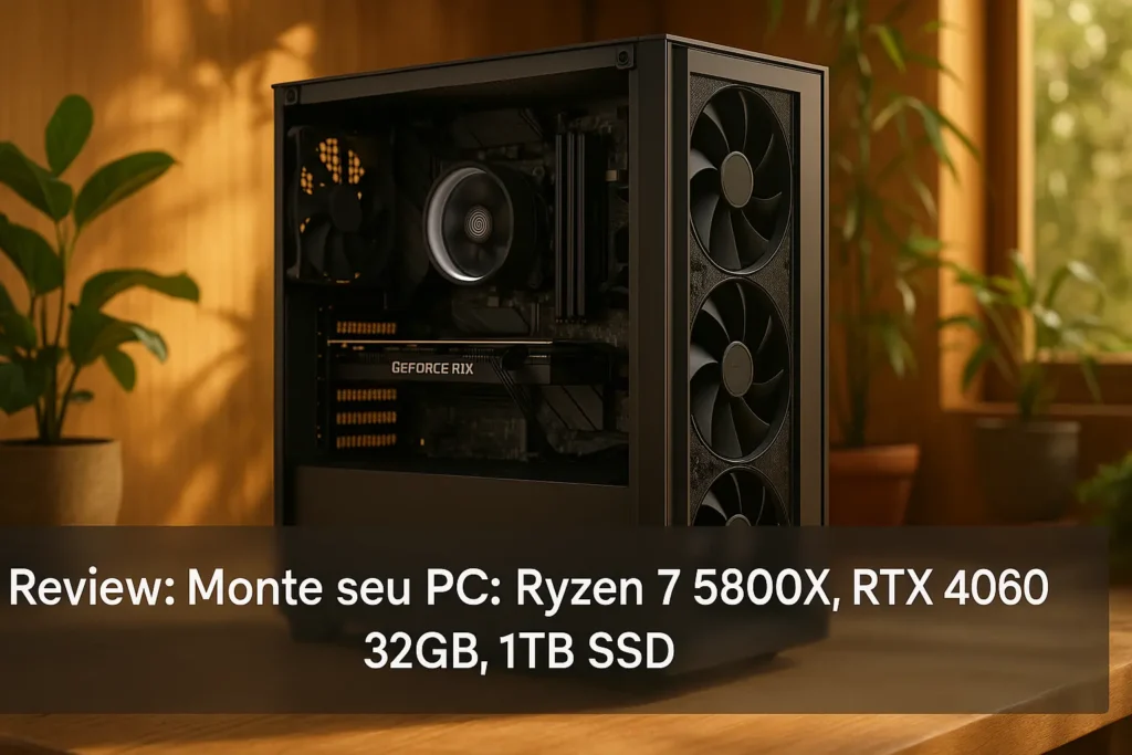 Monte seu PC: Ryzen 7 5800X, RTX 4060, 32GB, 1TB SSD