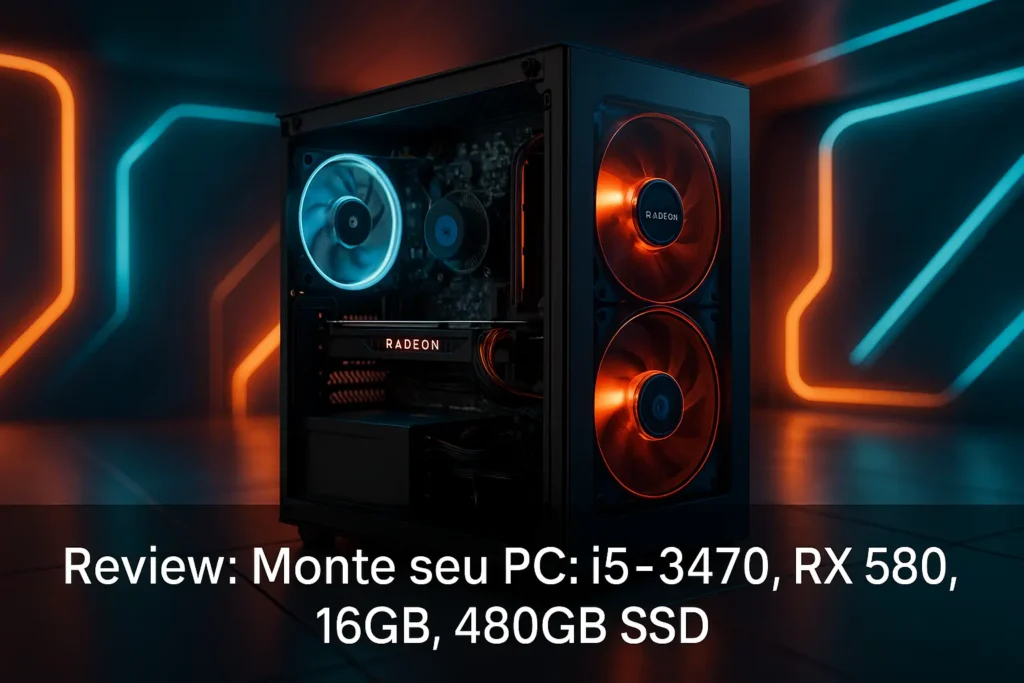 Monte seu PC: i5-3470, RX 580, 16GB, 480GB SSD