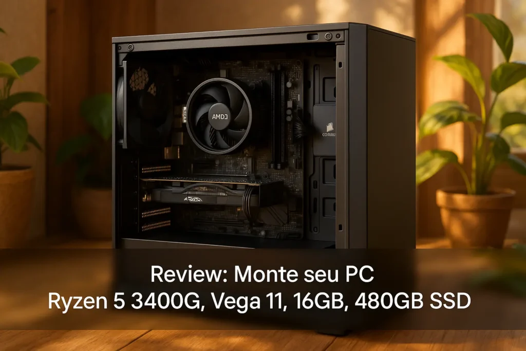 Monte seu PC: Ryzen 5 3400G, Vega 11, 16GB, 480GB SSD
