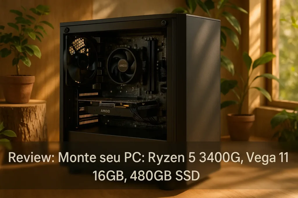 Monte seu PC: Ryzen 5 3400G, Vega 11, 16GB, 480GB SSD