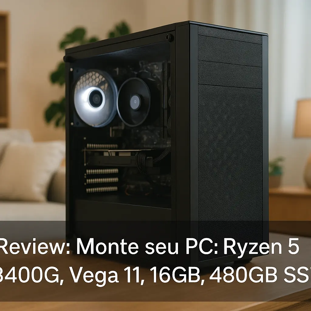 Monte seu PC: Ryzen 5 3400G, Vega 11, 16GB, 480GB SSD