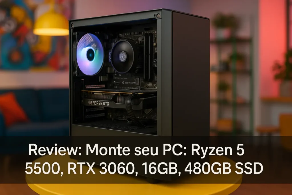 Monte seu PC: Ryzen 5 5500, RTX 3060, 16GB, 480GB SSD