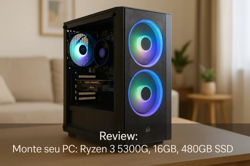Monte seu PC: Ryzen 3 5300G, 16GB, 480GB SSD