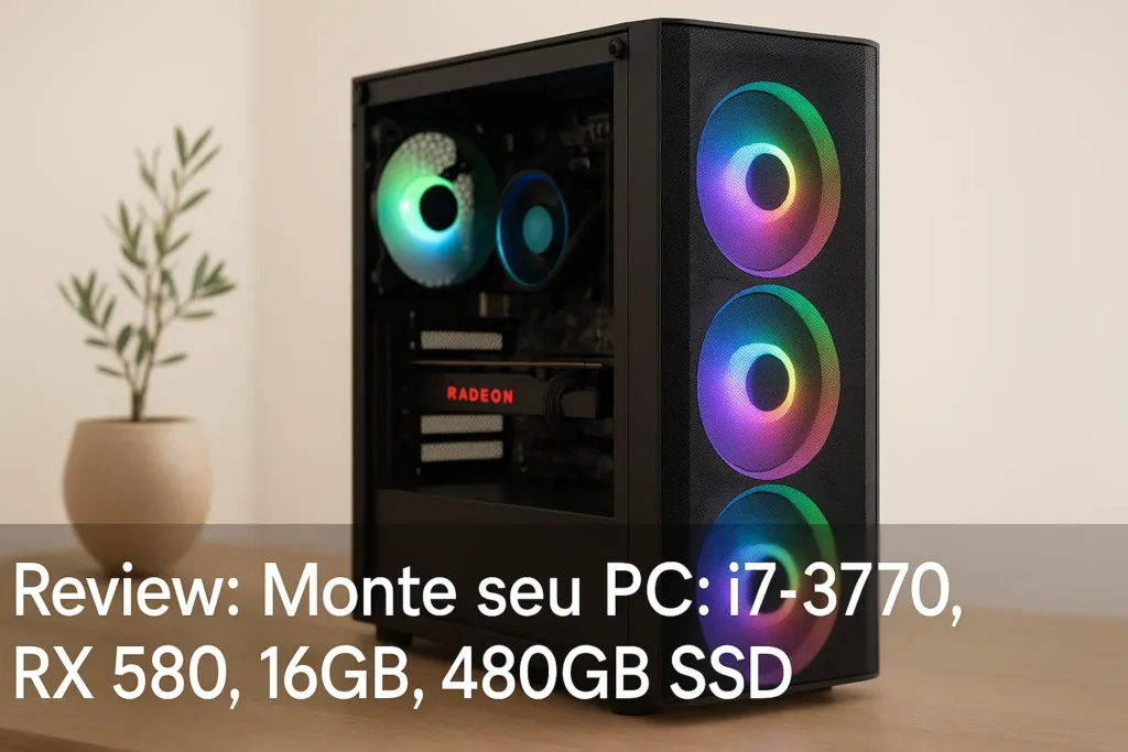 Monte seu PC: i7-3770, RX 580, 16GB, 480GB SSD