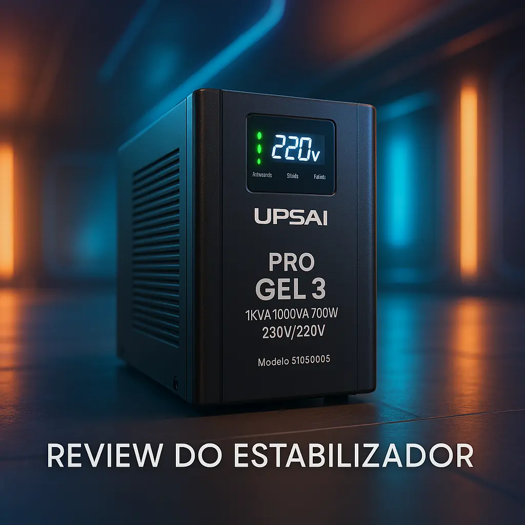 Estabilizador Upsai Pro Gel 3 1kva 1000va 700w 220v/220v Modelo 51050005: Proteção Eficiente para Seus Equipamentos