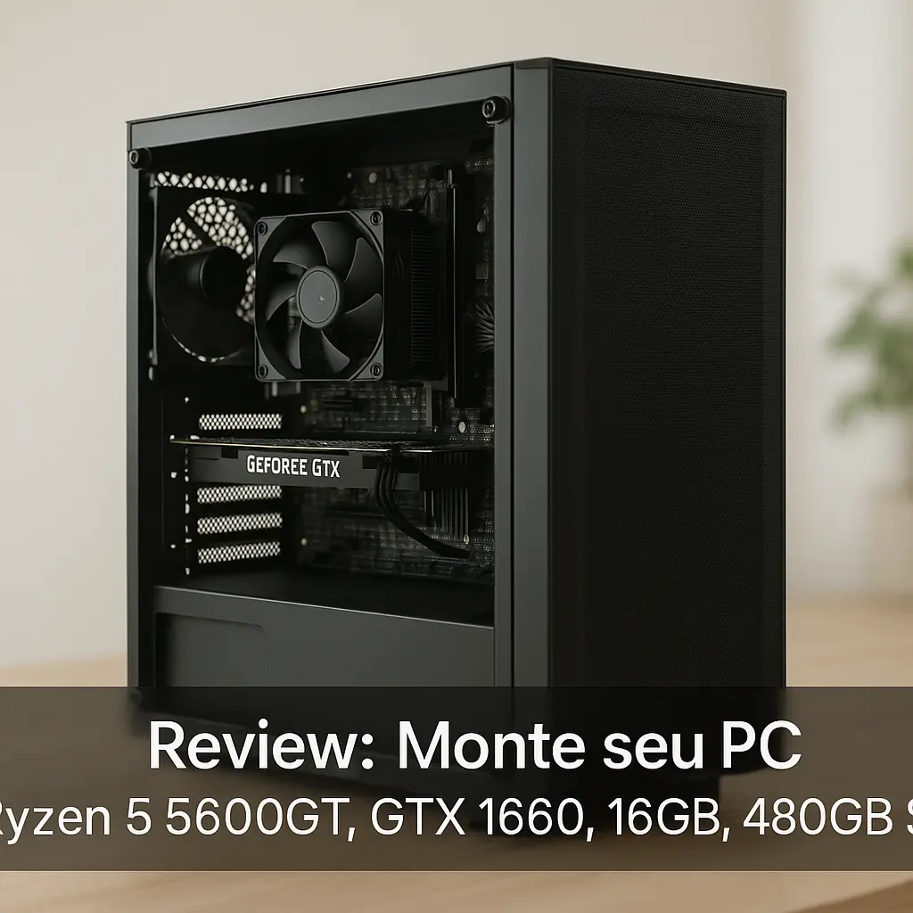 Monte seu PC: Ryzen 5 5600GT, GTX 1660, 16GB, 480GB SSD