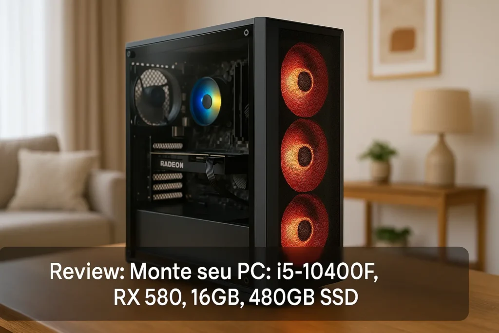 Monte seu PC: i5-10400F, RX 580, 16GB, 480GB SSD