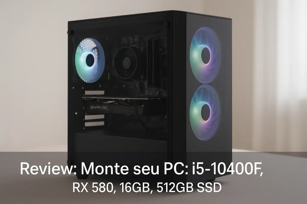 Monte seu PC: i5-10400F, RX 580, 16GB, 512GB SSD