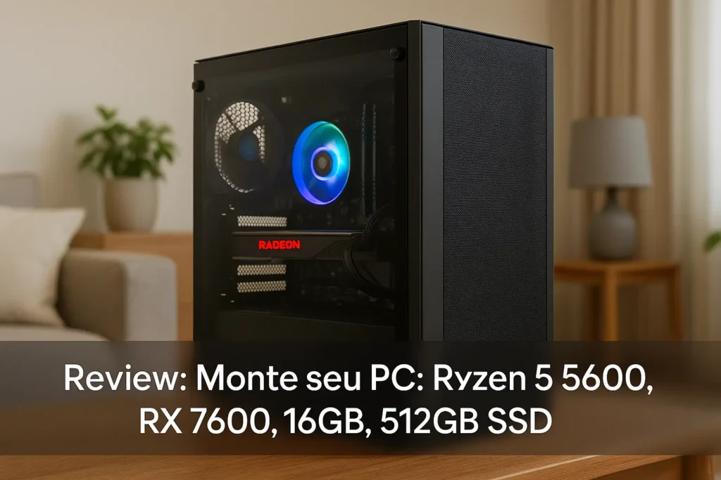 Monte seu PC: Ryzen 5 5600, RX 7600, 16GB, 512GB SSD