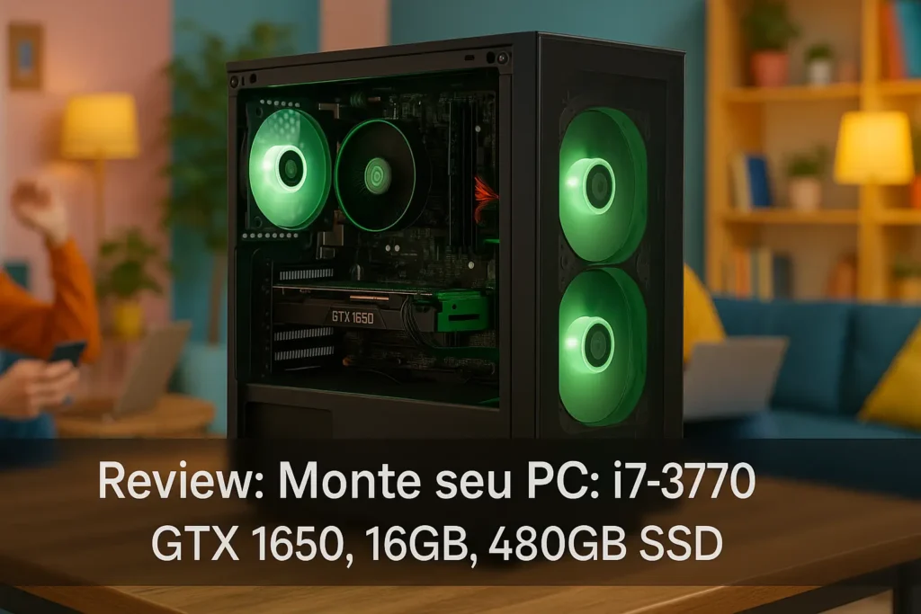 Monte seu PC: i7-3770, GTX 1650, 16GB, 480GB SSD