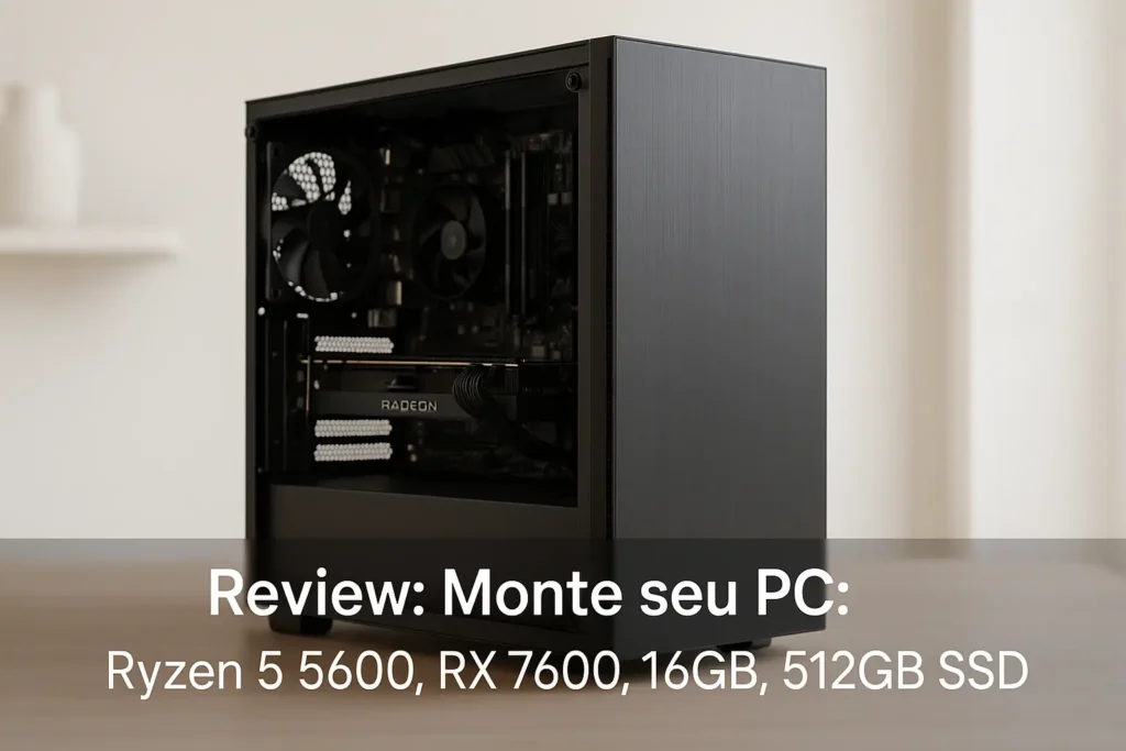 Monte seu PC: Ryzen 5 5600, RX 7600, 16GB, 512GB SSD