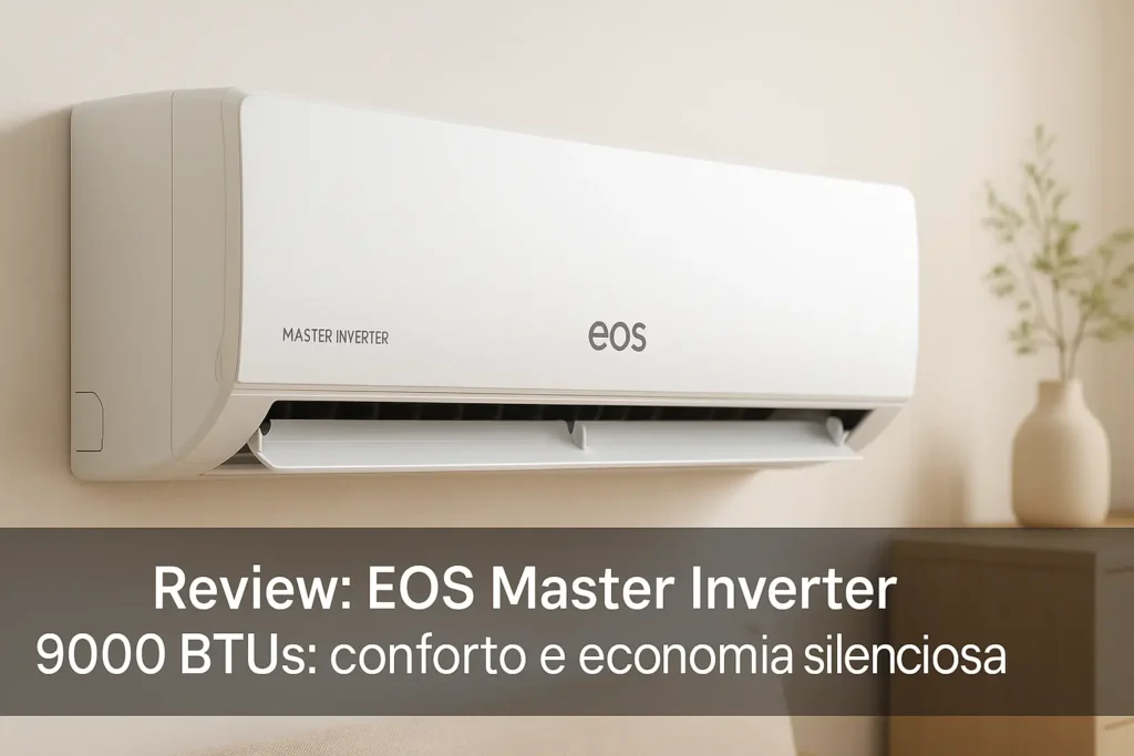 EOS Master Inverter 9000 BTUs: conforto e economia silenciosa