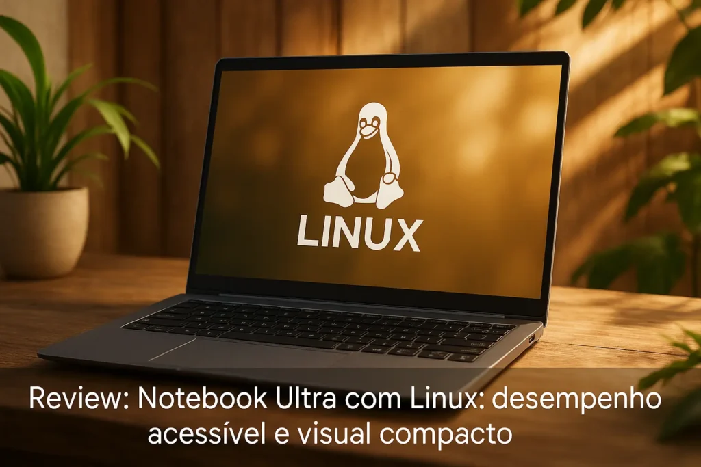 Notebook Ultra com Linux: desempenho acessível e visual compacto