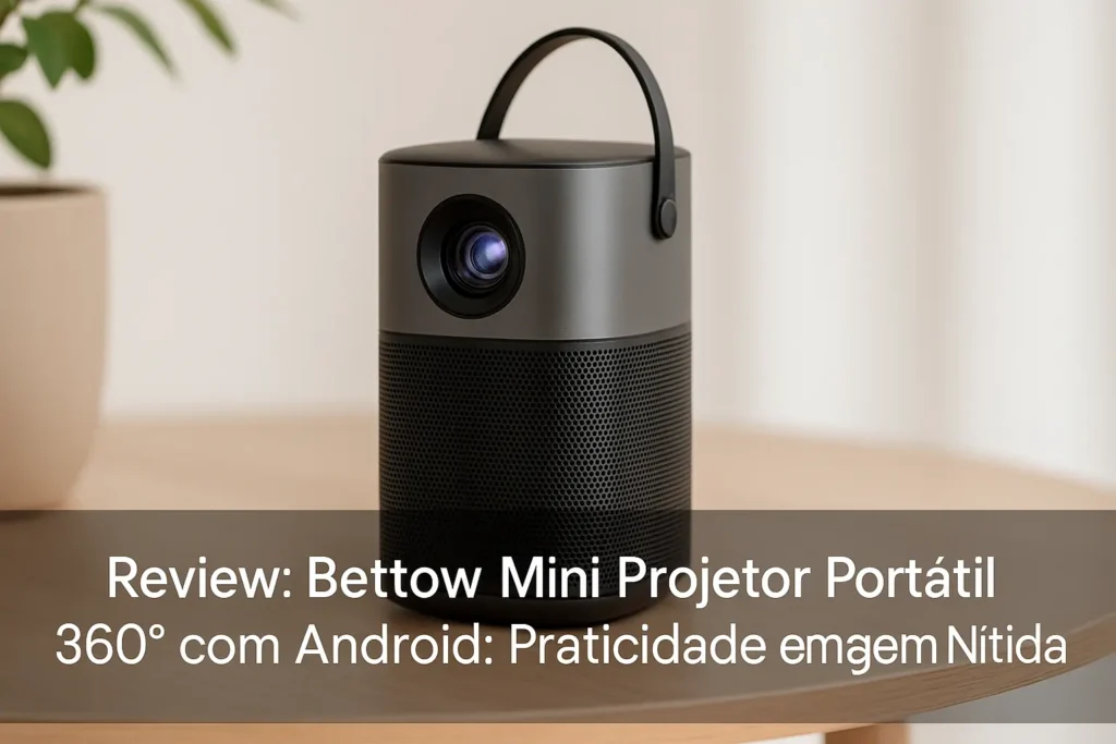 Bettdow Mini Projetor Portátil 360° com Android: Praticidade e Imagem Nítida