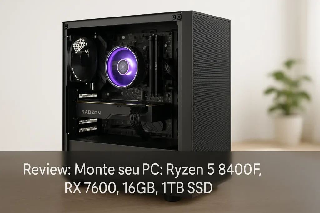 Monte seu PC: Ryzen 5 8400F, RX 7600, 16GB, 1TB SSD