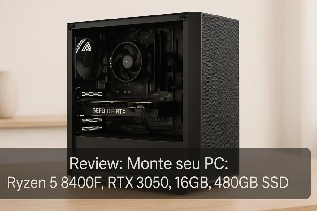 Monte seu PC: Ryzen 5 8400F, RTX 3050, 16GB, 480GB SSD