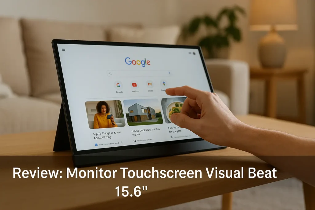 Monitor Touchscreen Visual Beat 15.6”: Portátil, Leve e Versátil