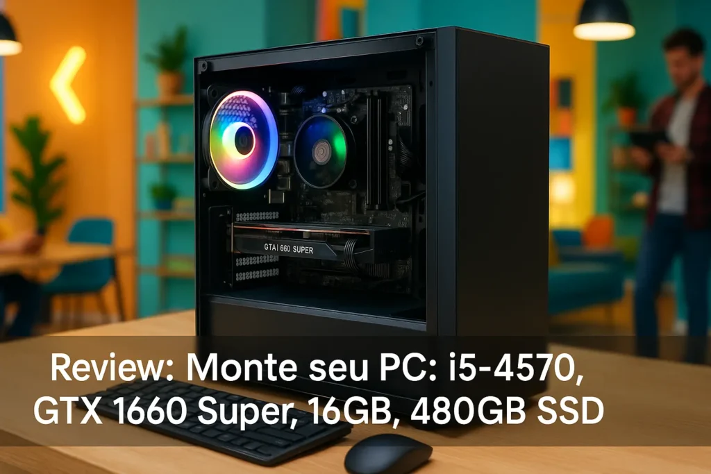 Monte seu PC: i5-4570, GTX 1660 Super, 16GB, 480GB SSD