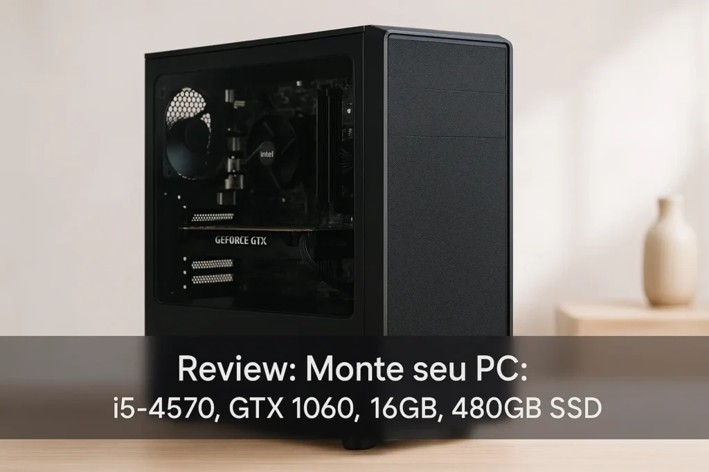Monte seu PC: i5-4570, GTX 1060, 16GB, 480GB SSD