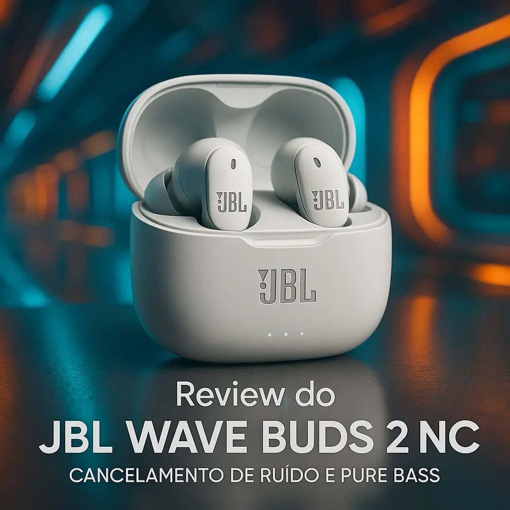 JBL Wave Buds 2 NC com Cancelamento de Ruído e Pure Bass