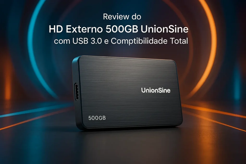 HD Externo 500GB UnionSine com USB 3.0 e Compatibilidade Total