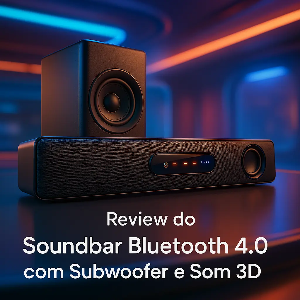 Soundbar Bluetooth 4.0 com Subwoofer e Som 3D