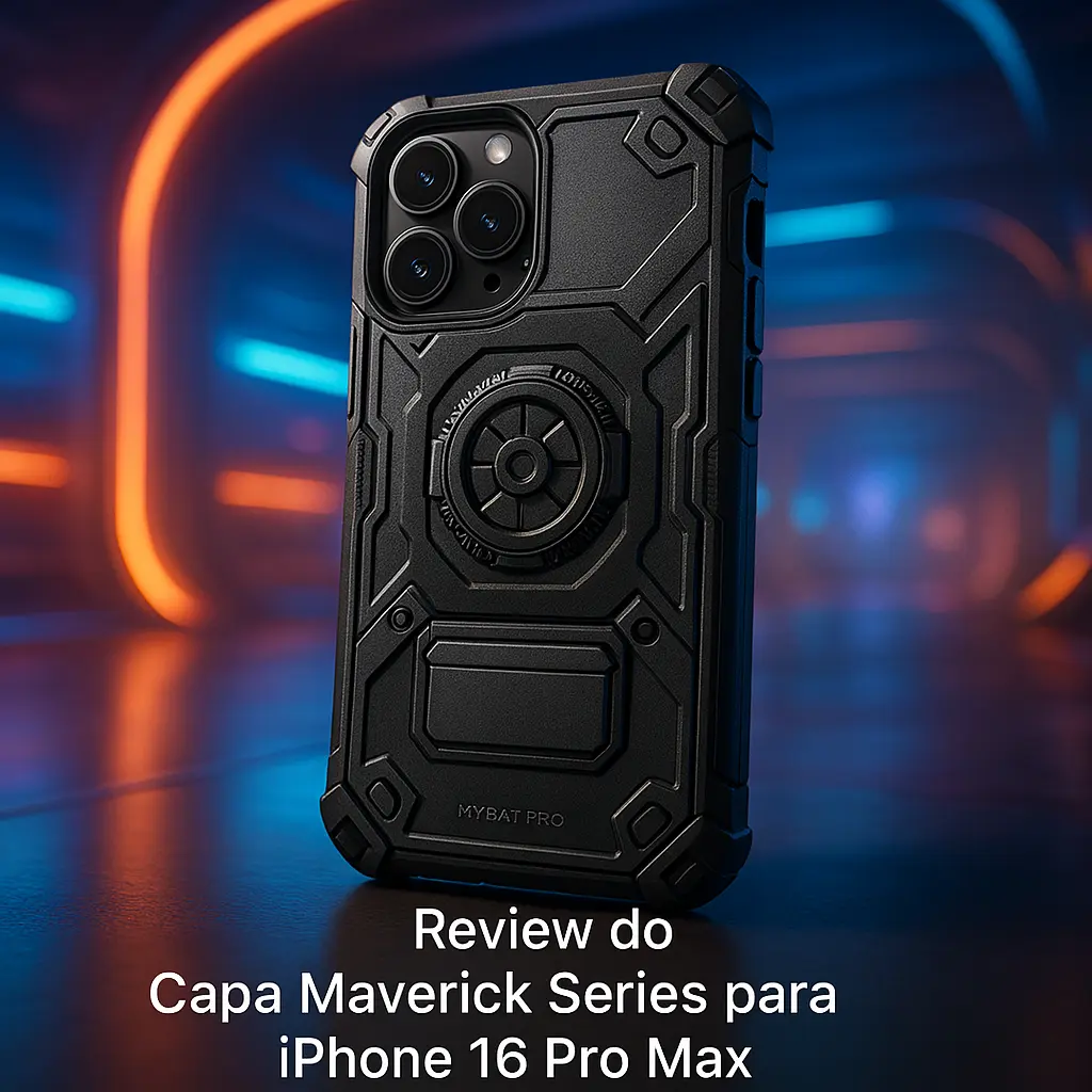 M MYBAT PRO Capa Maverick Series para iPhone 16 Pro Max: Proteção Robusta e Funcionalidade Extra