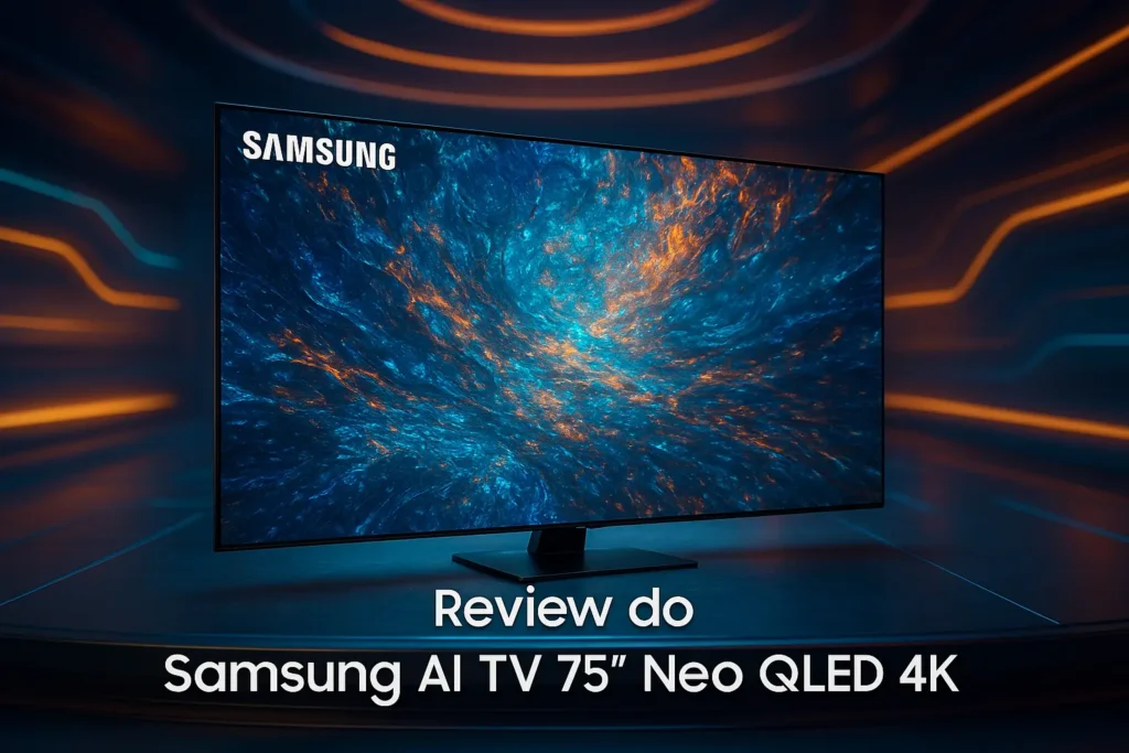 Samsung AI TV 75" Neo QLED 4K com som imersivo e AI
