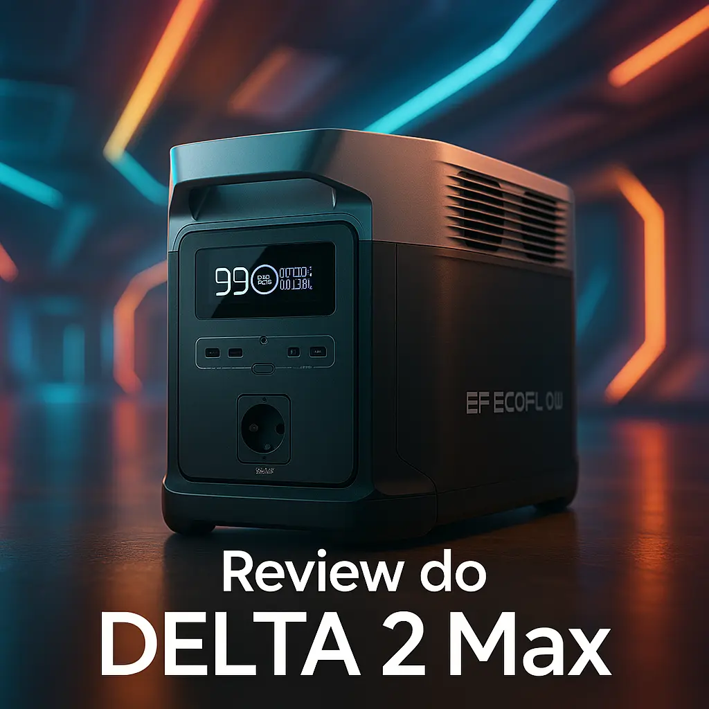 EF ECOFLOW Estação de Energia Portátil DELTA 2 Max: Alta Potência e Carregamento Rápido
