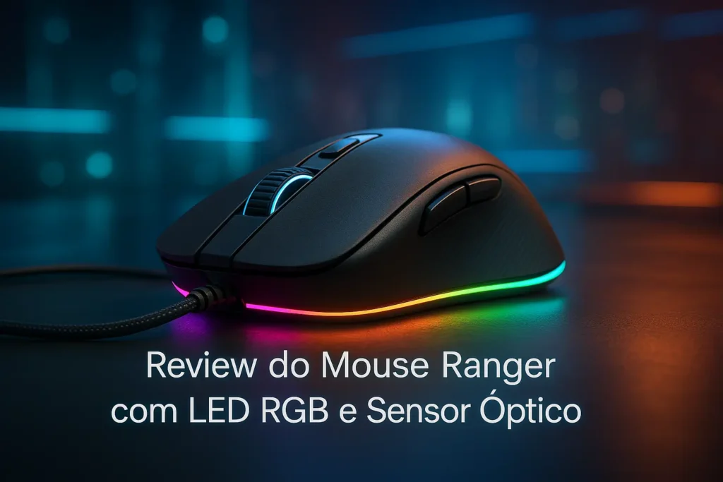 Mouse Ranger com LED RGB e Sensor Óptico
