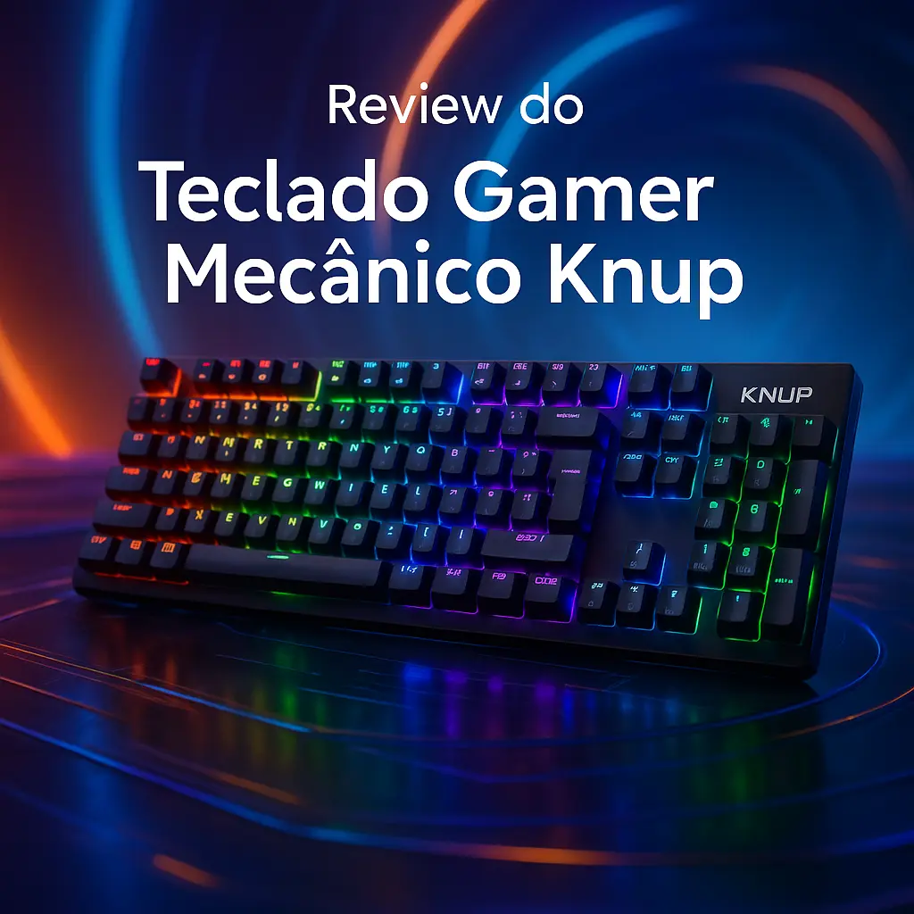 Teclado Gamer Mecânico Knup Switch Blue com RGB e Antighosting