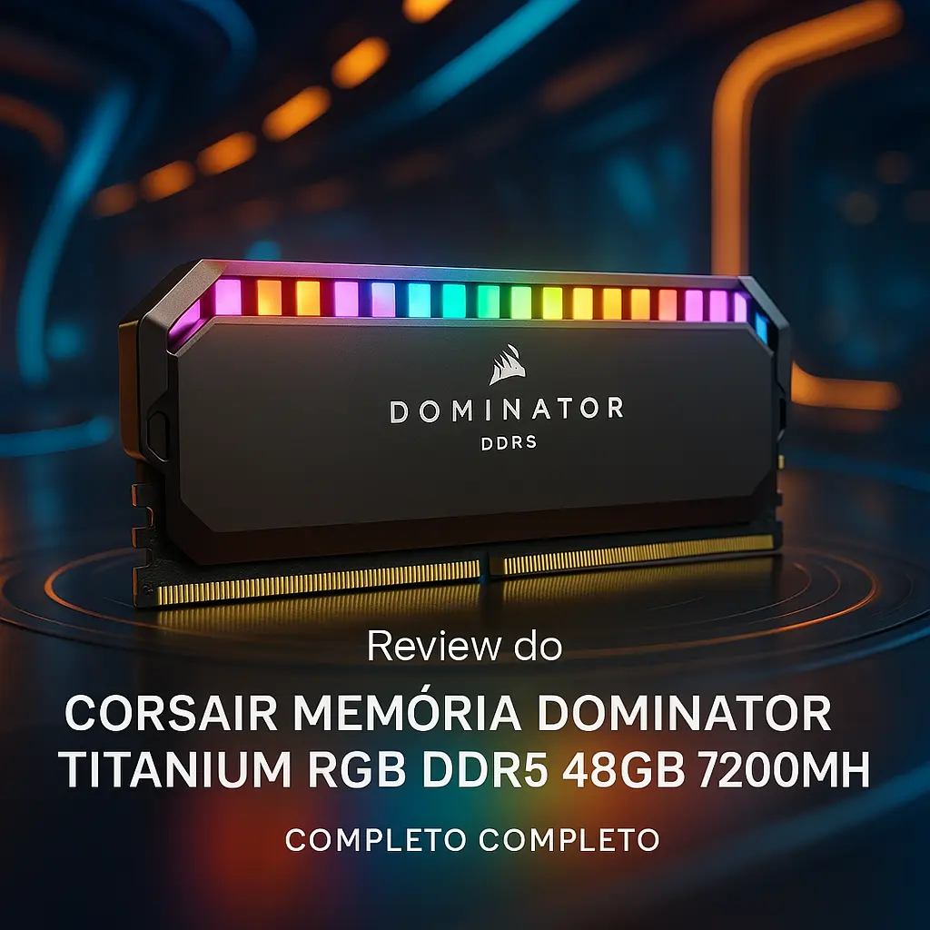 CORSAIR Memória Dominator Titanium RGB DDR5 48GB 7200MHz - Review Completo