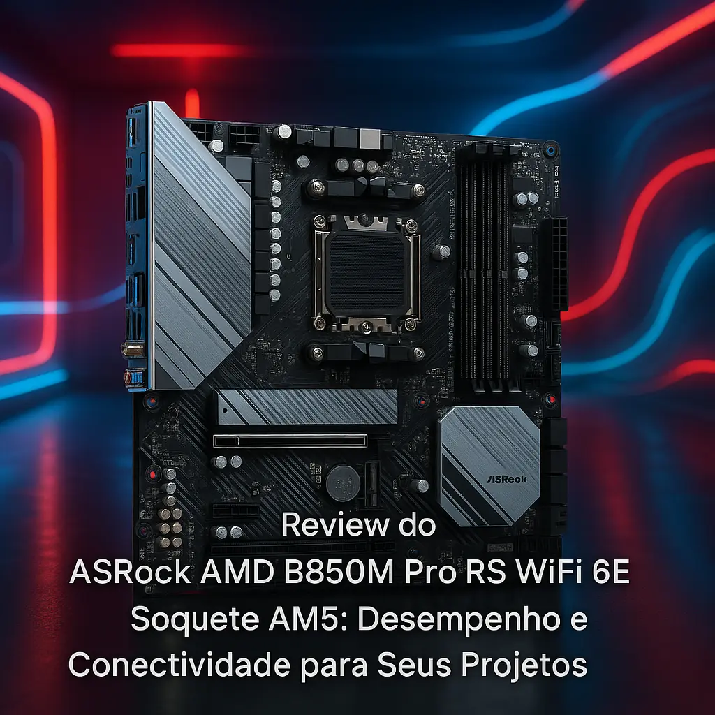 ASRock AMD B850M Pro RS WiFi 6E Soquete AM5: Desempenho e Conectividade para Seus Projetos