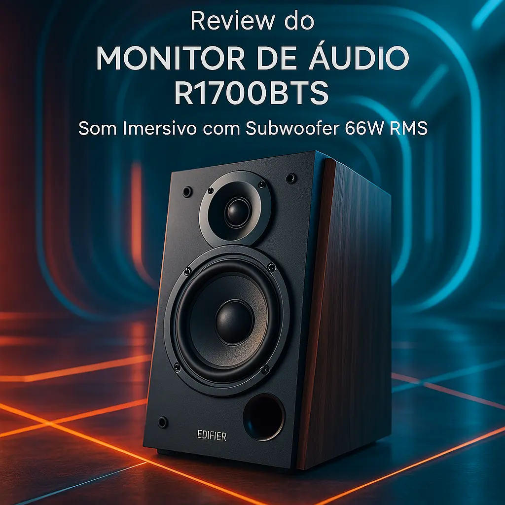 Edifier MONITOR DE ÁUDIO R1700BTS: Som Imersivo com Subwoofer 66W RMS