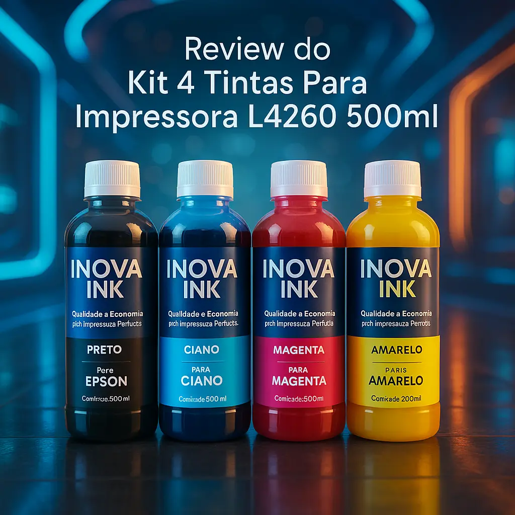 Kit 4 Tintas Para Impressora L4260 500ml Inova Ink: Qualidade e Economia para Impressões Perfeitas