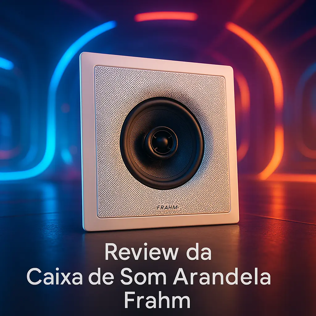 Caixa de Som Arandela Quadrada Frahm 50W RMS Coaxial 8 Ohms
