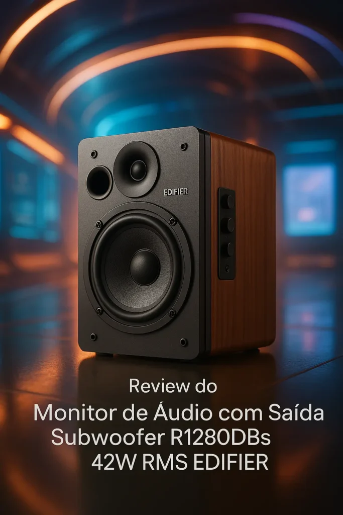 Monitor de Áudio com Saída Subwoofer R1280DBs 42W RMS EDIFIER