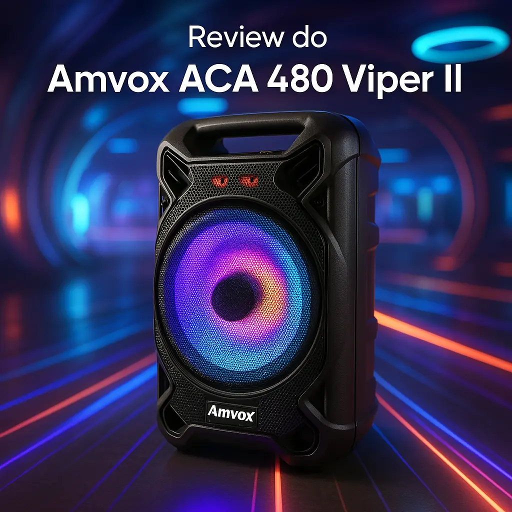 Amvox ACA 480 Viper II com 480W e Bluetooth
