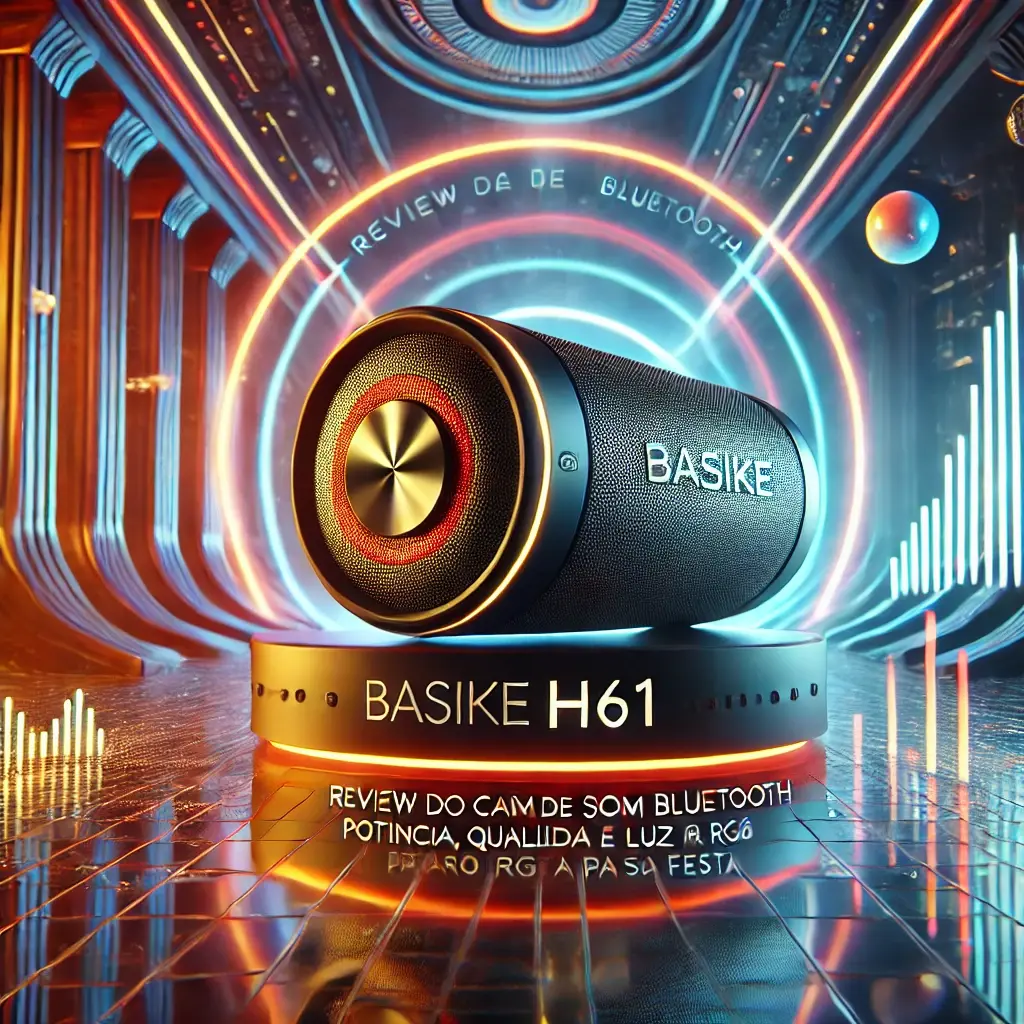 Caixa de Som Bluetooth Basike H61: Potência, Qualidade e Luz RGB para sua Festa
