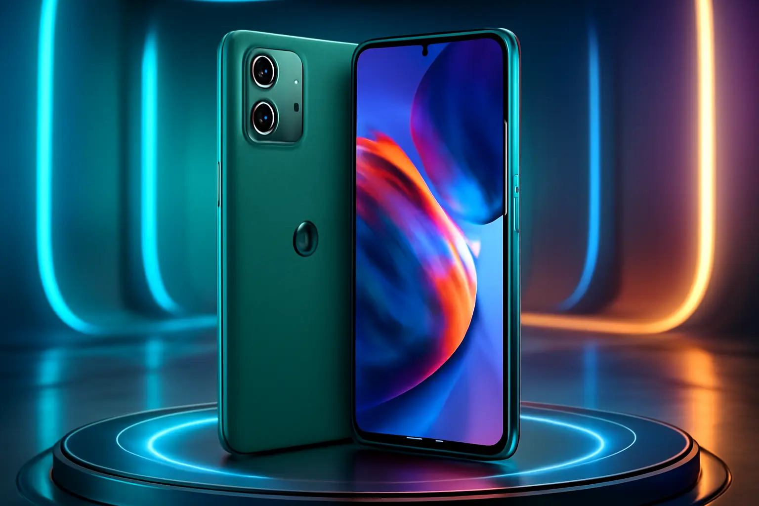 Smartphone Motorola Moto g54 5G - 256GB 16GB (8GB RAM+8GB Ram Boost) AI Camera 50MP Tela FHD 5000 mAh NFC Verde - Vegan Leather