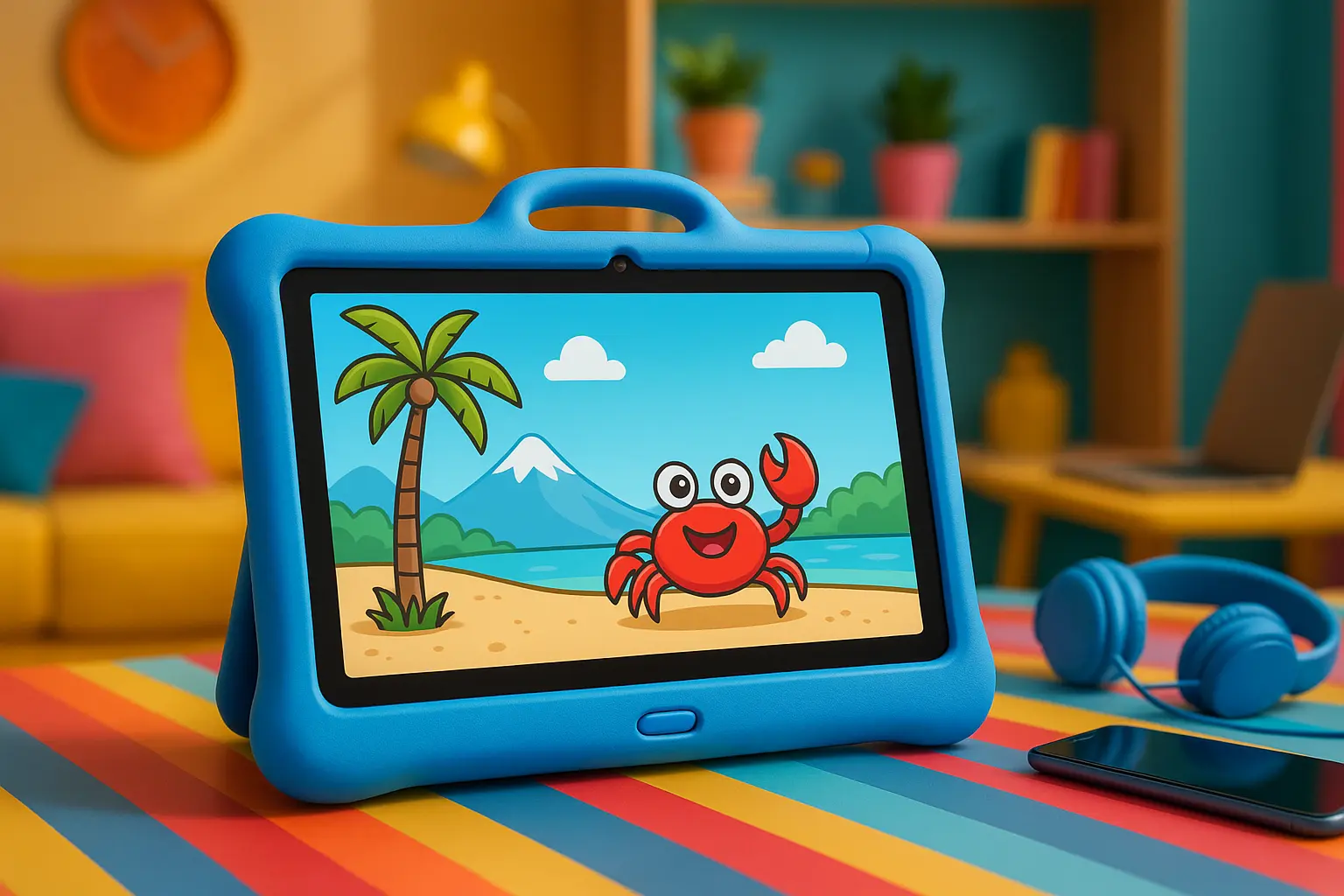Tablet Infantil Kid Pad Azul: Diversão com Controle e Segurança