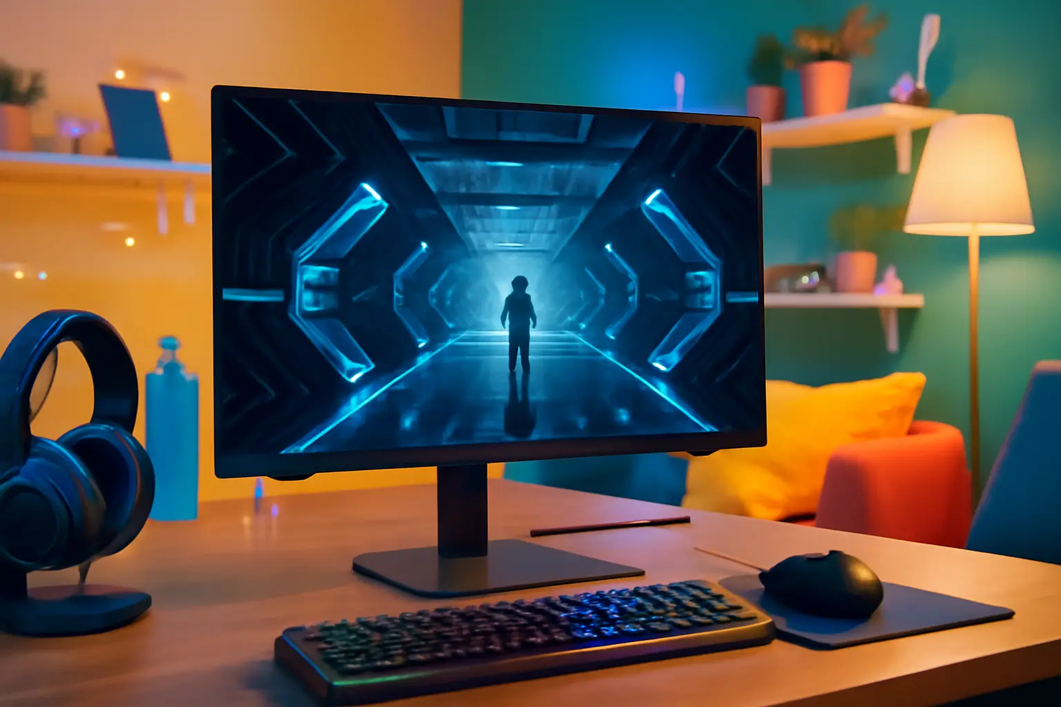 SAMSUNG Monitor Gamer Odyssey 27", FHD, 165Hz, 1ms, com ajuste de altura, HDMI, DP, Freesync, Preto