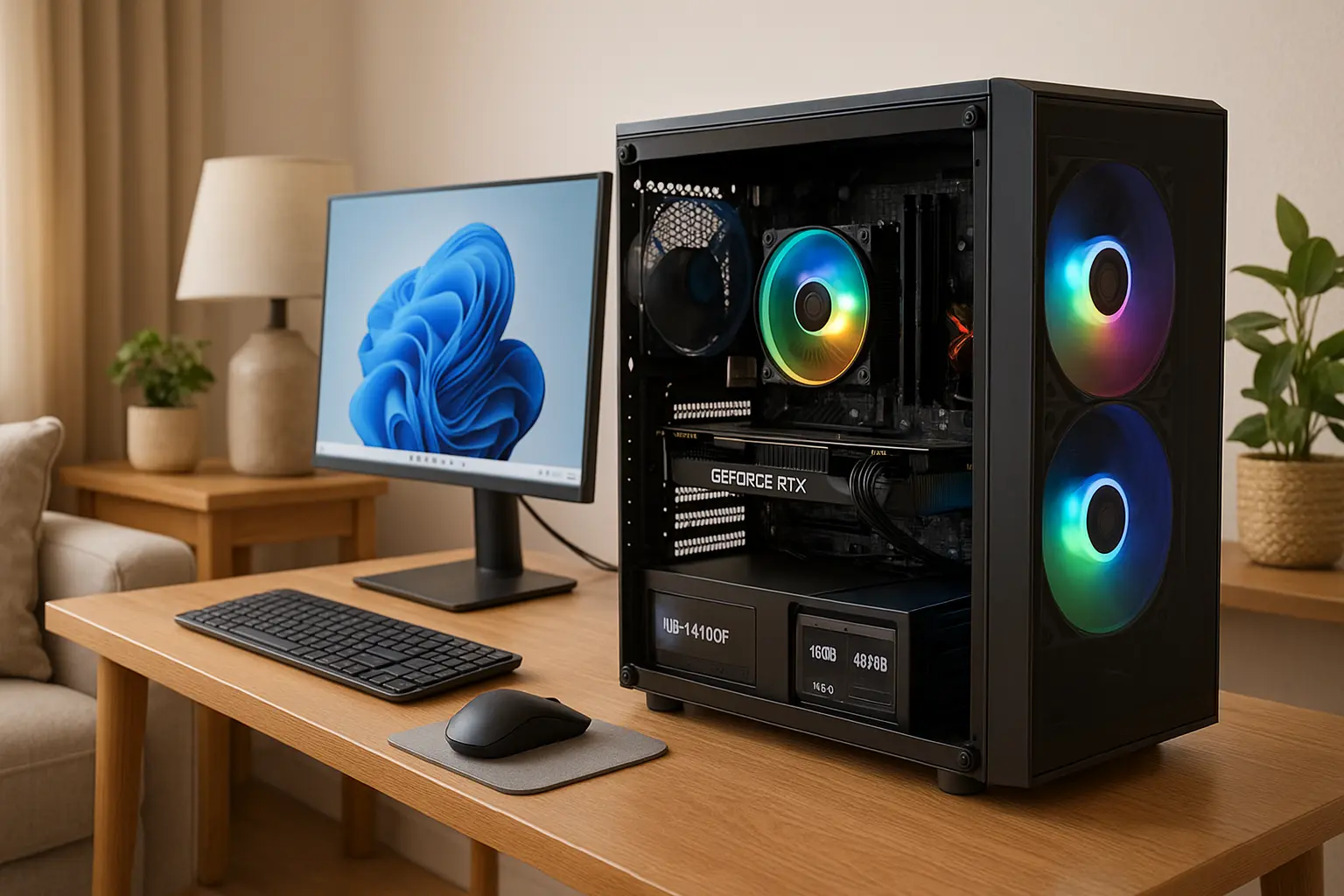 Monte seu PC: i3-14100F, RTX 2060, 16GB, 480GB SSD