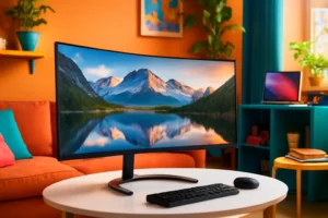 Monitor LG UltraWide Curvo 34WR50QC-B: Desempenho, Design e Qualidade Visual Incomparáveis
