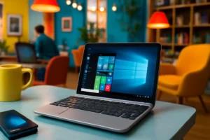 Computador com Windows 10 - Laptop Mini portátil 10,1 polegadas, 32 GB, ultrafino e leve