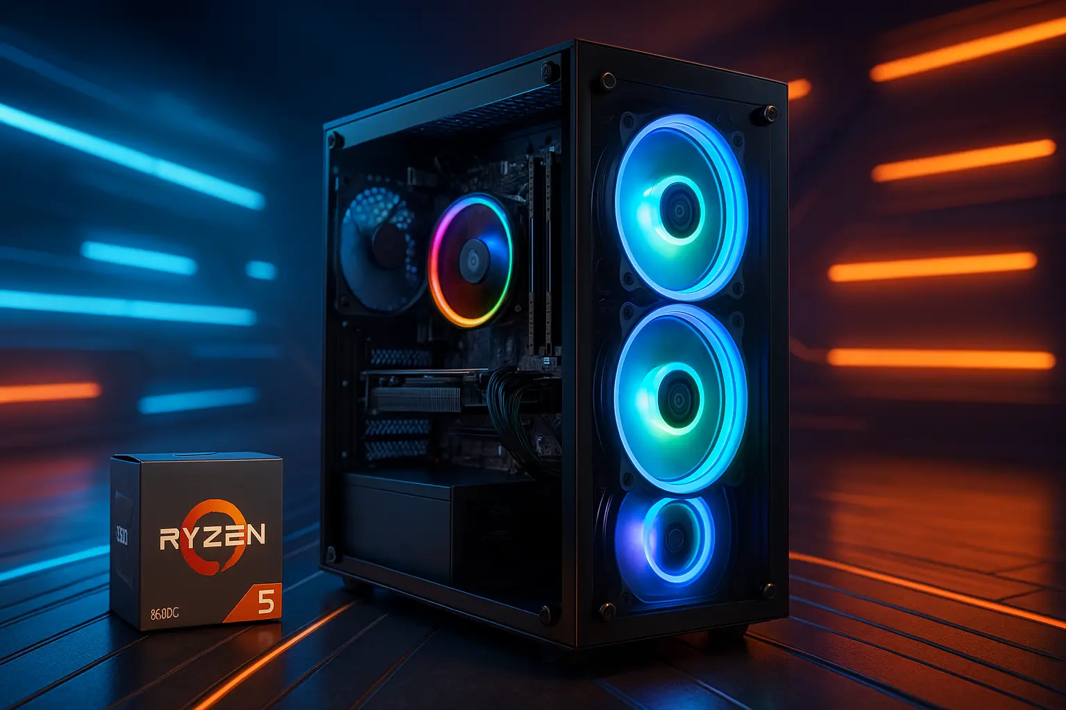 Monte seu PC: Ryzen 5 8600G, 16GB, 256GB SSD